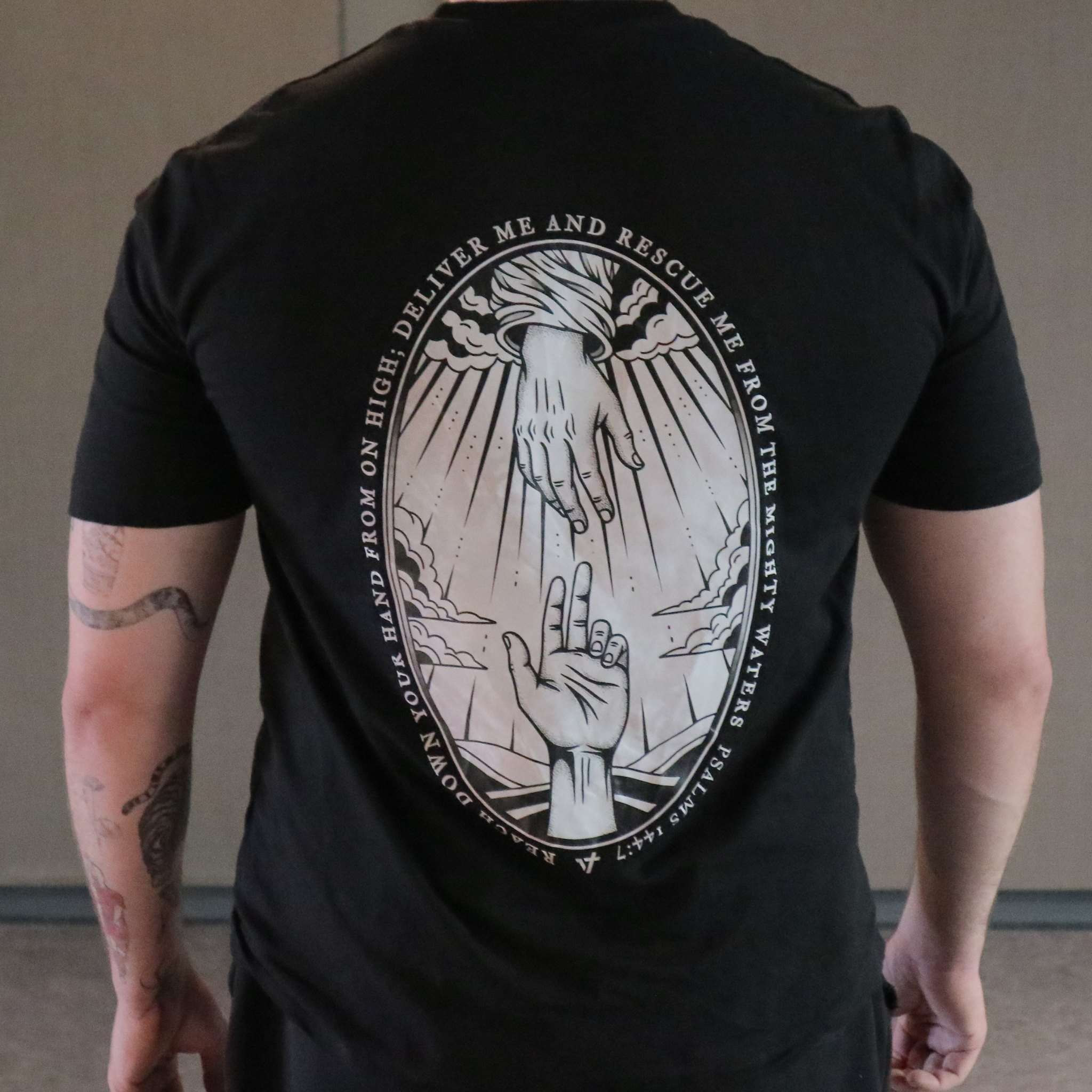 Hand of God Oversized Graphic Tee // Heavyweight Organic Cotton