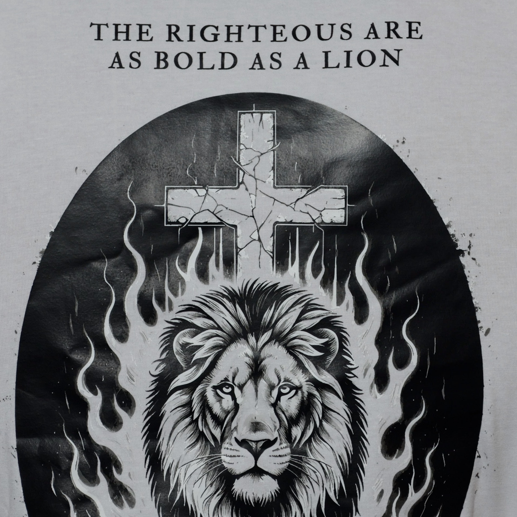 Lion Oversized Graphic Tee // Heavyweight Organic Cotton