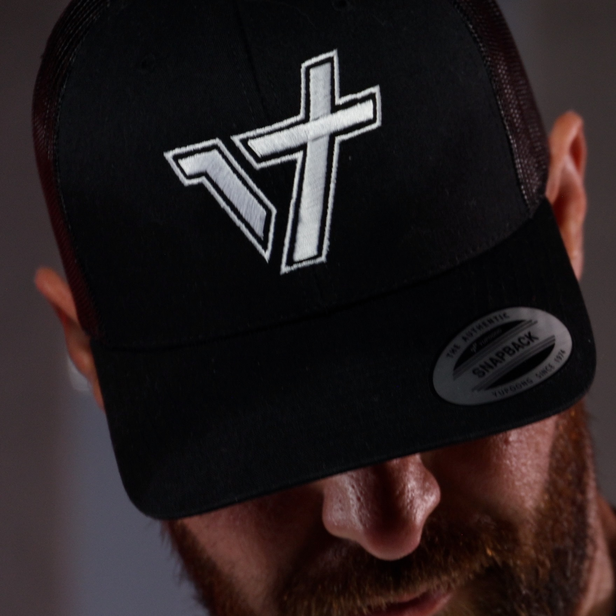 Iron Trinity Signature Snapback Cap // Mesh Back Embroidered Logo