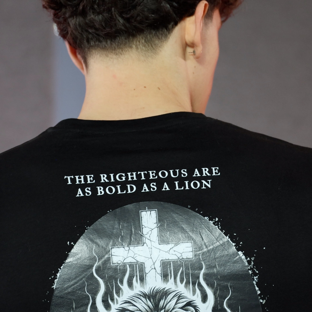 Lion Oversized Graphic Tee // Heavyweight Organic Cotton