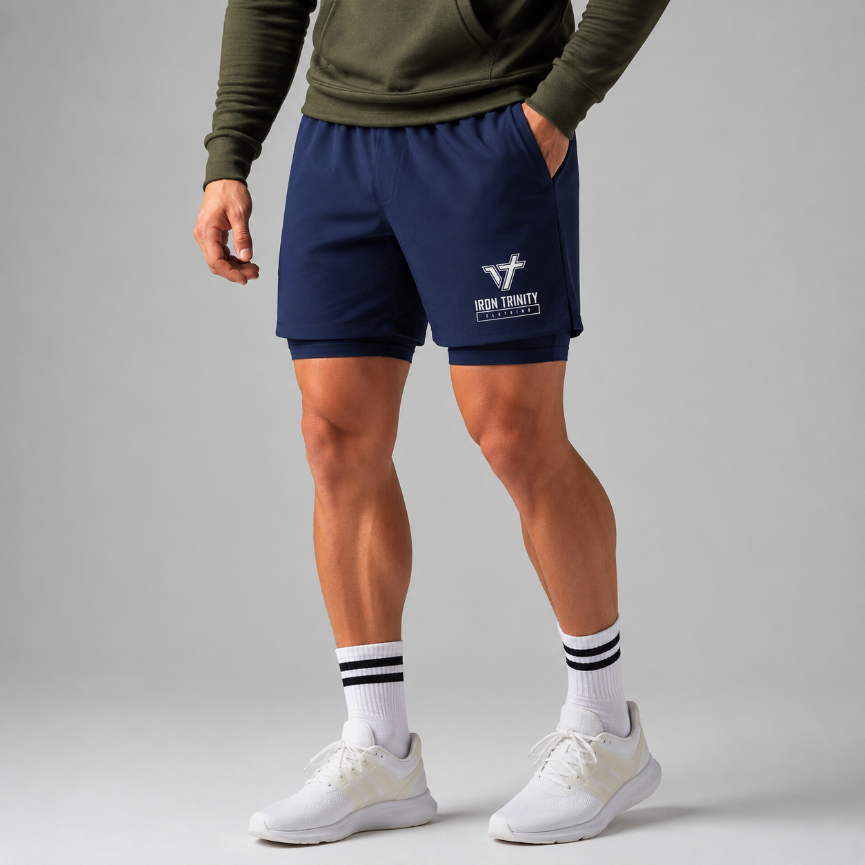 Performance Double-Layer Sports Shorts