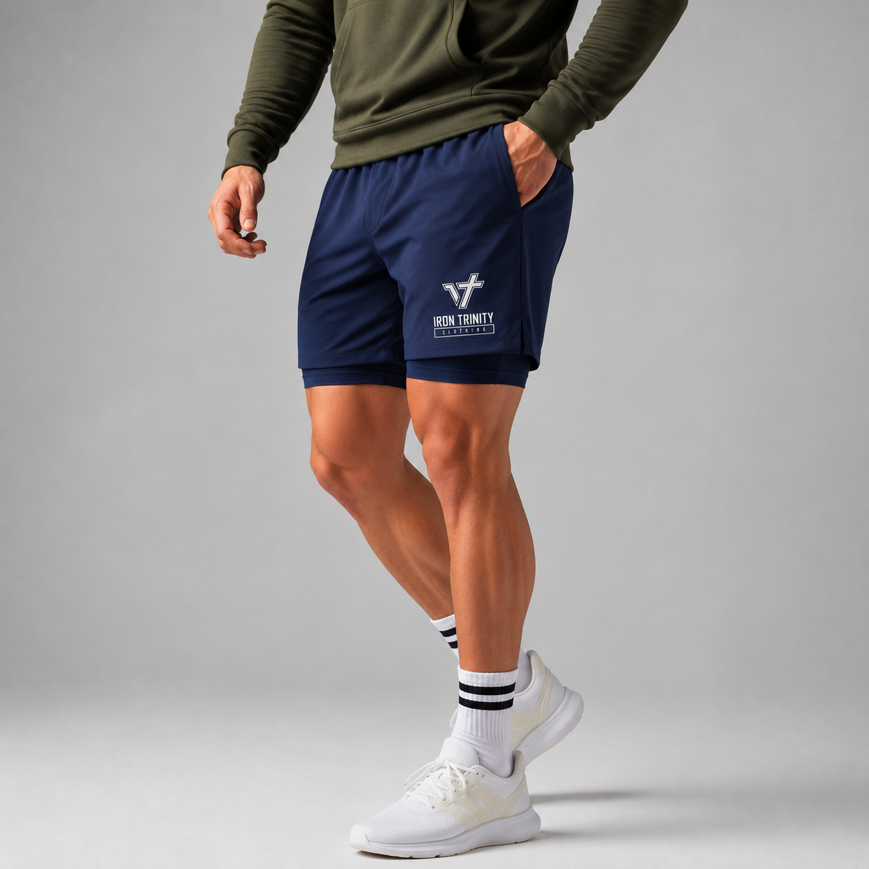 Performance Double-Layer Sports Shorts