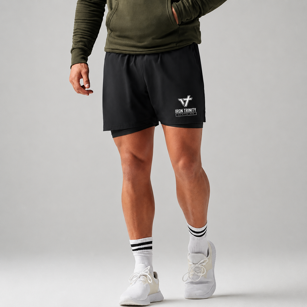 Performance Double-Layer Sports Shorts