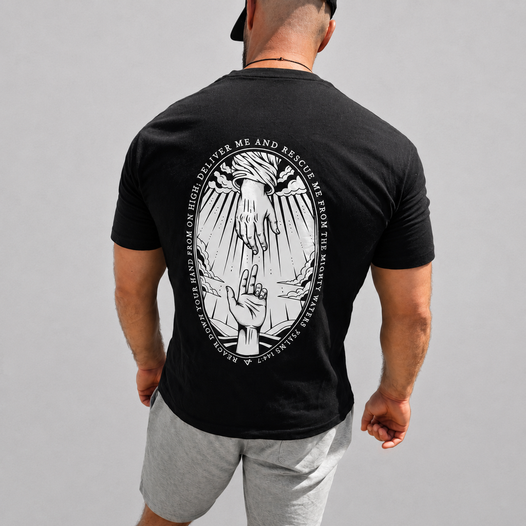 Hand of God Oversized Graphic Tee // Heavyweight Organic Cotton