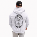 Graphic Zip Hoodie // Hand of God Design