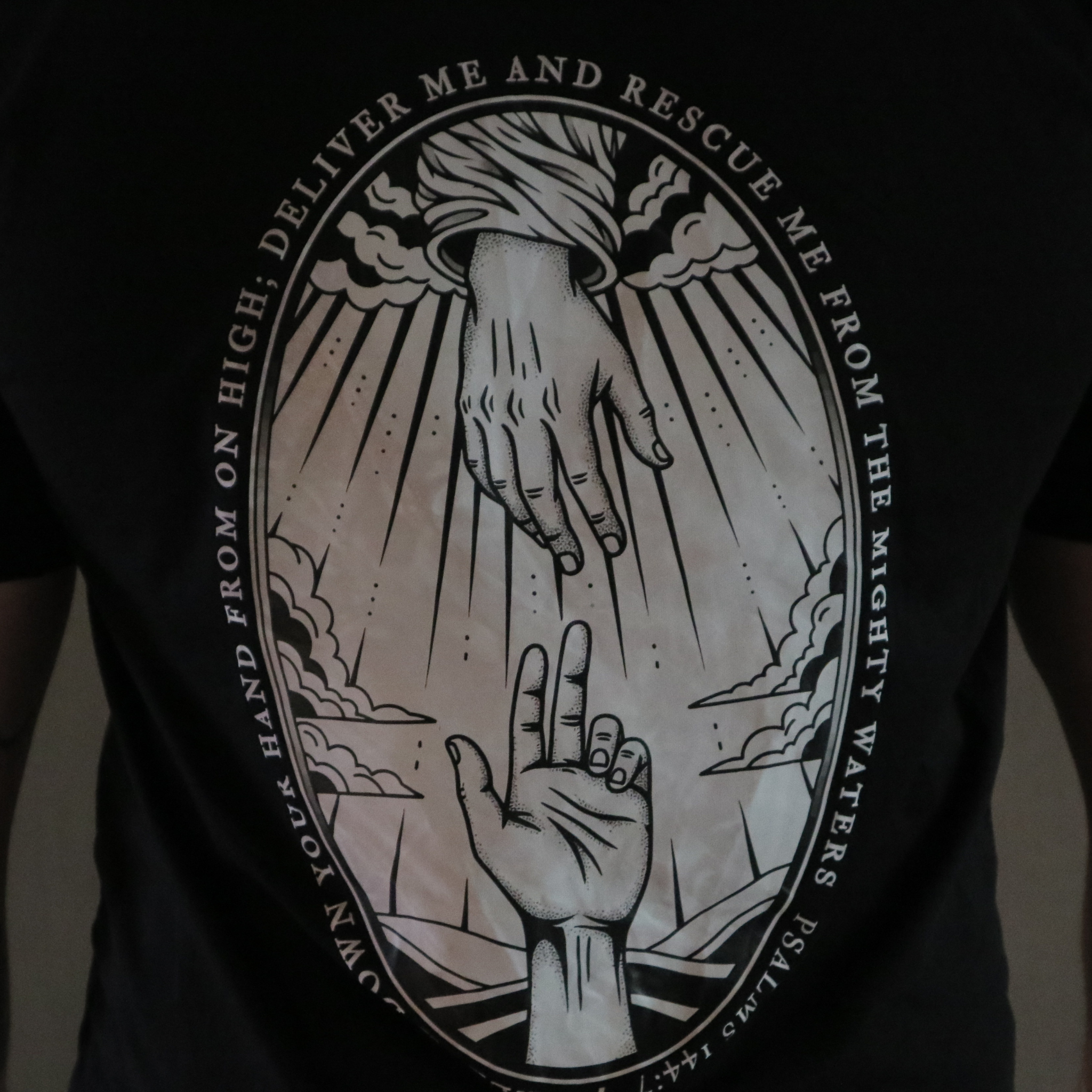 Hand of God Oversized Graphic Tee // Heavyweight Organic Cotton