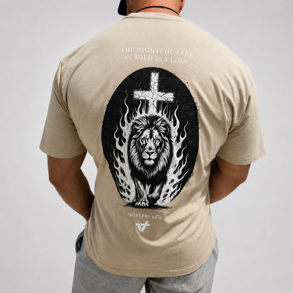 Lion Oversized Graphic Tee // Heavyweight Cotton