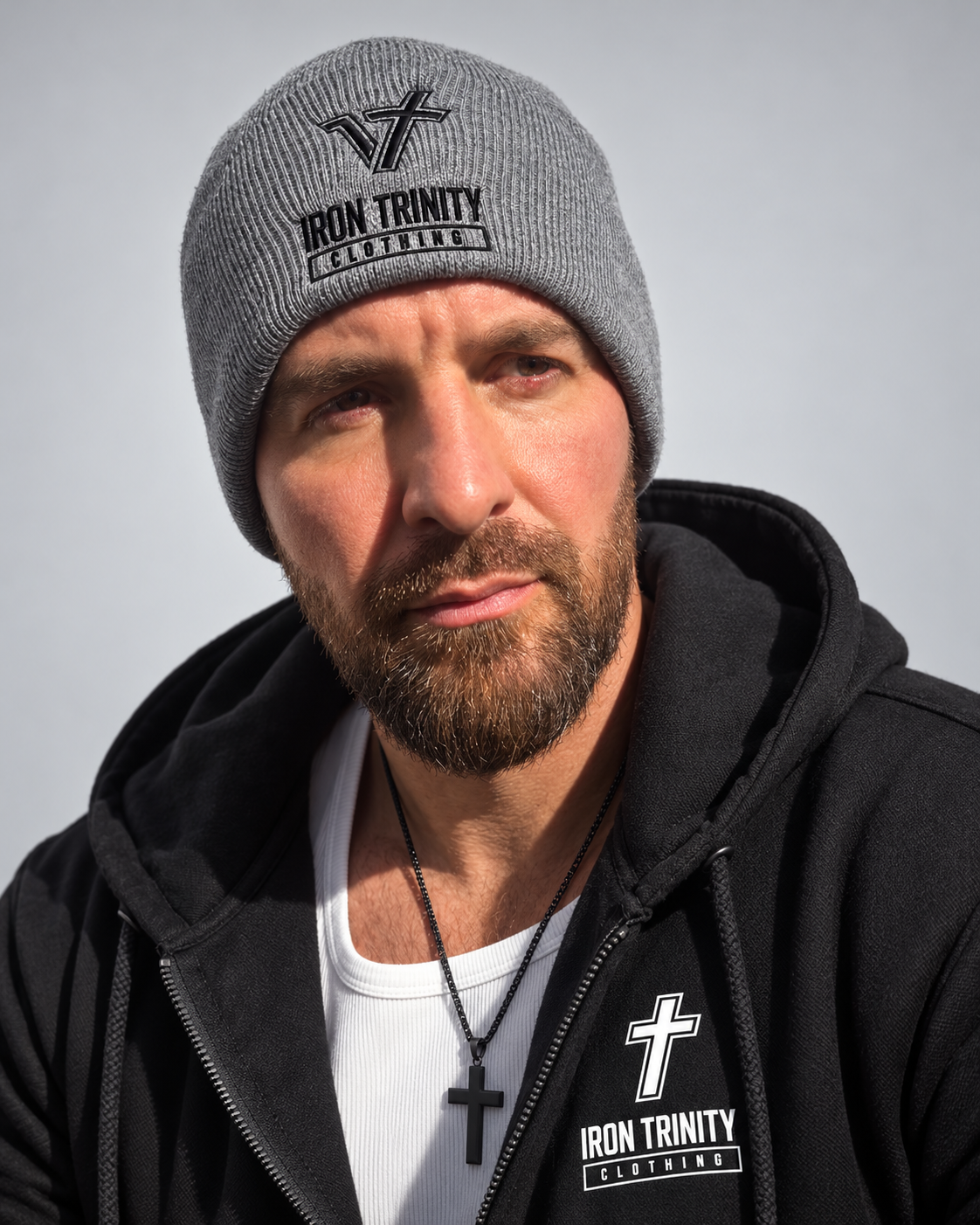 NEW! Pre-Order Embroidered Beanie Hat // Iron Trinity Logo
