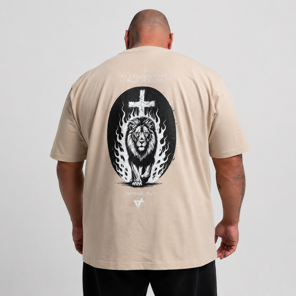Lion Oversized Graphic Tee // Heavyweight Cotton