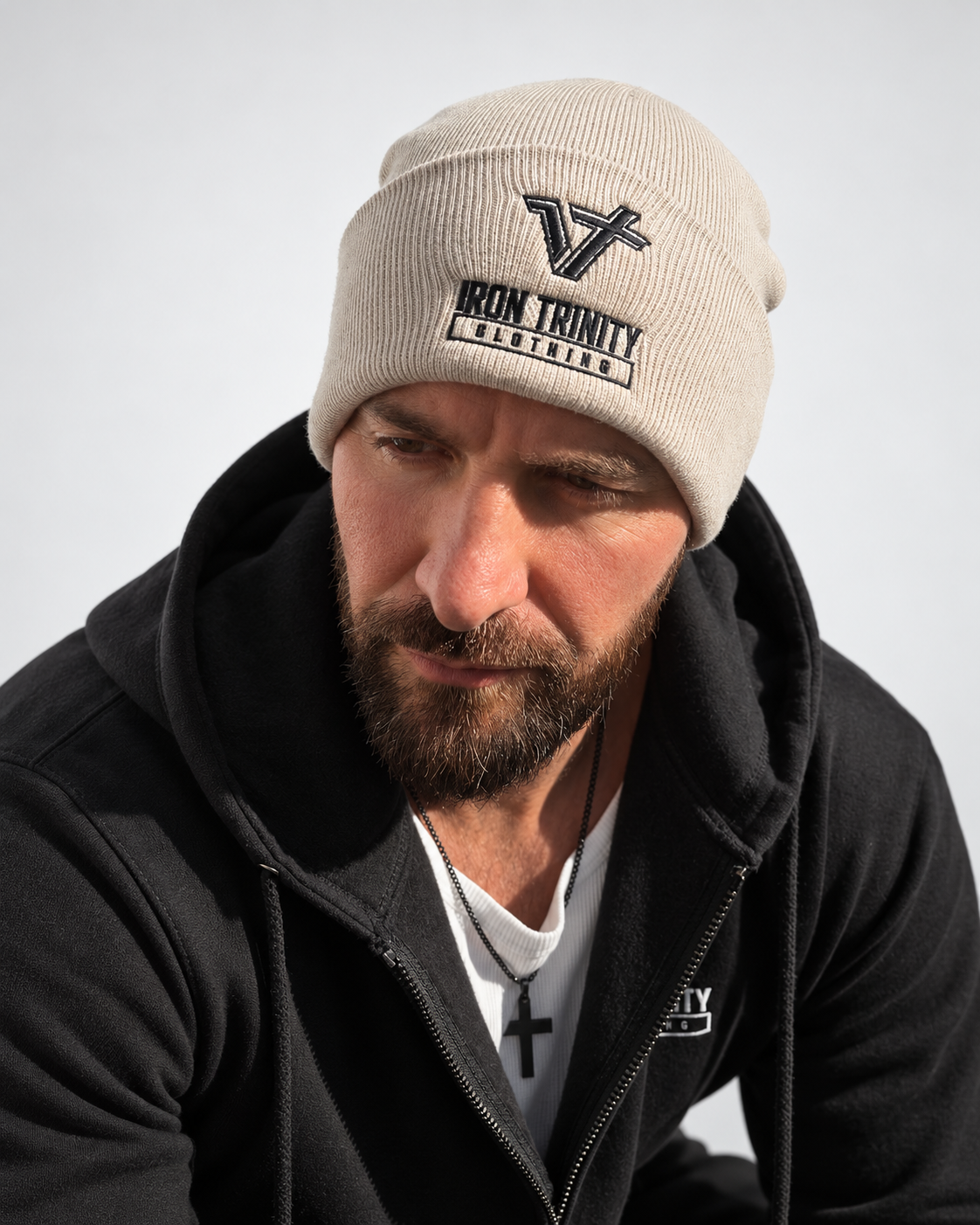 NEW! Pre-Order Embroidered Beanie Hat // Iron Trinity Logo